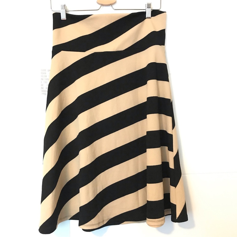Lularoe Azure skirt tan/black NEW with tags  size large